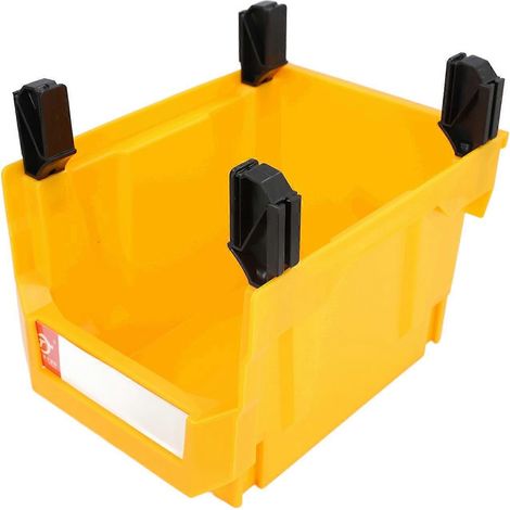 Garagen-Organizer-Box 377 x 213 x 178 mm, verdickte, schräge Öffnung, vertikal und rückseitig aufhängbar, 2-in-1-Wandhalterung