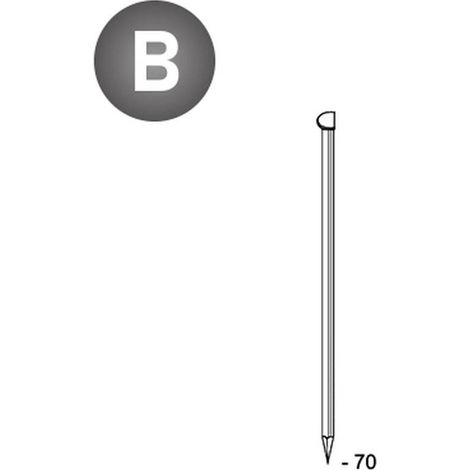 2 200 Pointes D34° Lisses - Acier - 28x70 mm - D-Work (1/5)