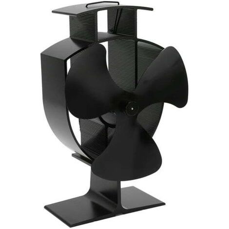 Fireplace fan, efficient heat transfer, 3 blades, improved warm air circulation, high temperature resistant, safety device for pellet stoves--DTEKGAZ