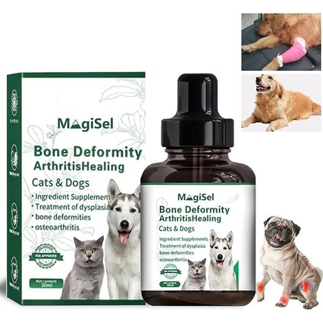 Gouttes de réparation des articulations pour Animaux de Compagnie, Gouttes chondroïtine pour Chien, Améliore la Mobilité Articulaire et Le Cartilage, Améliore L'Immunité, 30ml (1/5)