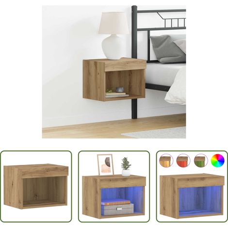 Meuble TV LED - Ensemble meuble TV avec LED Chêne artisanal 40 x 30 x 30 cm (1/5)