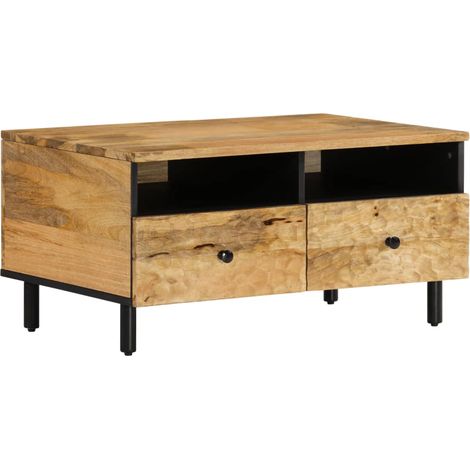 vidaXL Tavolino da Salotto 80x54x40 cm in Legno Massello di Mango (1/5)