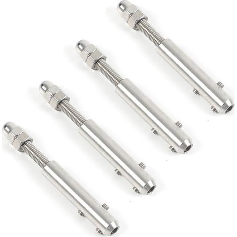 Tendeur de câble en acier inoxydable – Lot de 4 serre-câbles 4 mm – Finition résistante aux rayures – Pour fixation haubanage (1/5)