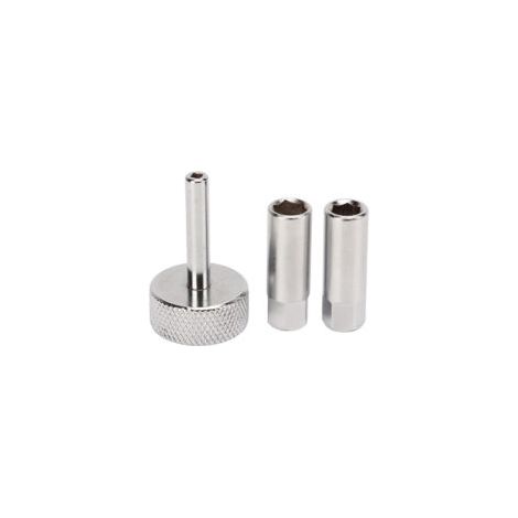 Set di 3 attrezzi per la regolazione delle valvole con aste di spinta: 8 bussole per dadi di bloccaggio da 9 mm, cacciavite con attacco quadro da 3 mm per moto e ATV - Crezuo