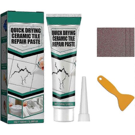Kit de réparation de joints 100 ml - Pâte de mastic de jointoiement à séchage rapide pour carrelage, salle de bain, douche et cuisine (1/5)