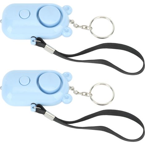 Alarme d'autodéfense légère avec porte-clés en ABS, double bleu, pour femmes, enfants et personnes âgées. (1/5)