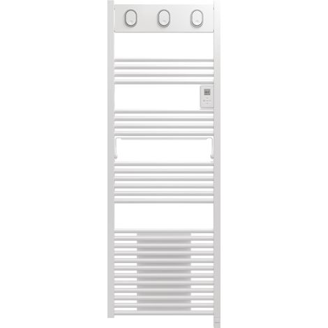 Sauter – Sèche-serviettes électrique soufflant 1750 W – Vertical – Inertie fluide – Thermostat électronique – Écran digital – Pour salles de bains jusqu’à 8 m² (1/4)