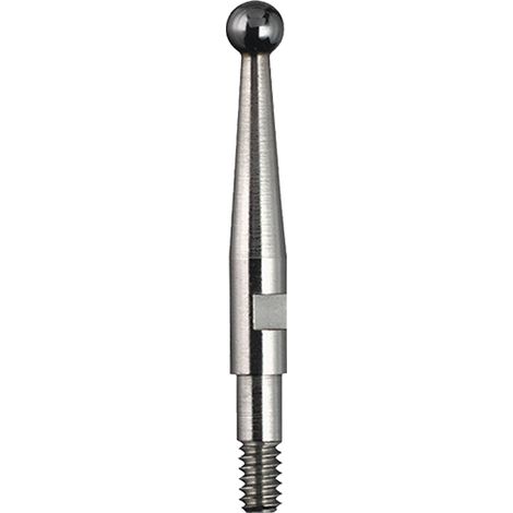 Conector de medida con Agujero Ø M 1,6, accesorio para comparador de pie de rey orientable, Largo : 12 mm, Modelo bola de carburo, modelo corto