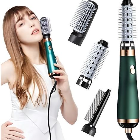 Heißluftbürste – 750 W – 3-in-1 – Glättet, trocknet, lockt und stylt das Haar (1/4)
