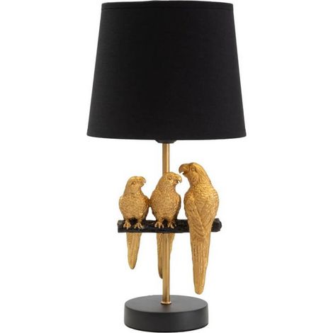 Lampada da comodino con paralume in tessuto Pappagalli 40 (1/5)