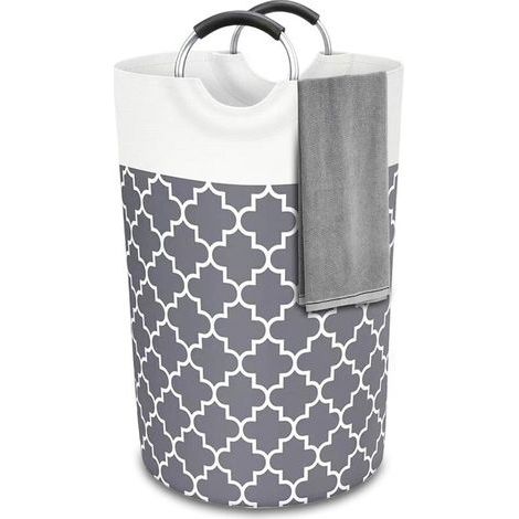 Panier à linge pliable 82L – Capacité grande pour vêtements – Poignée en mousse souple – Rangement facile dans la buanderie (1/5)