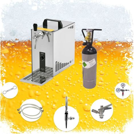 Ensemble complet - Tireuse a biere PYGMY 25 avec robinet a biere Guinness, machine a biere, pompe a biere 1 ligne, 35 litres/h, professionnelle, Green Line (1/4)