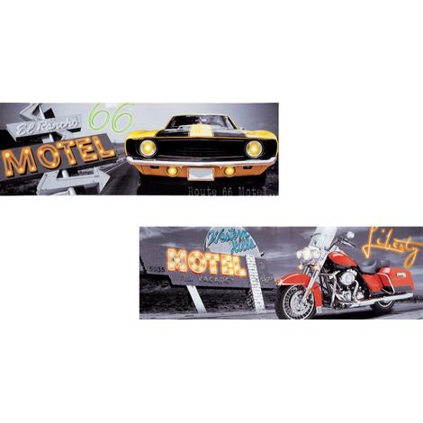 Quadro da Parete oleografico usa 13 led 75 x 25 cm 2 Modelli (1/2)