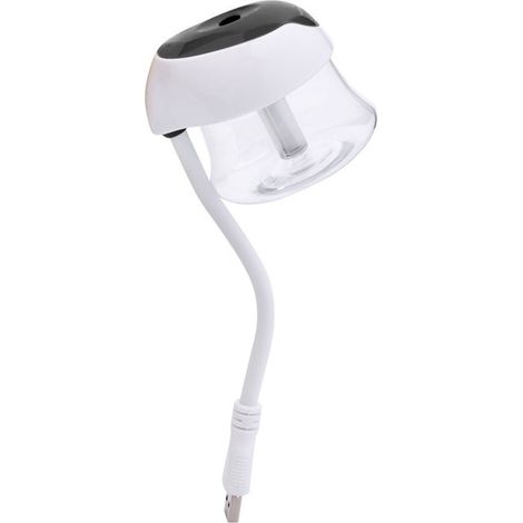 USB-Auto-Diffusor mit Ladeanschlüssen – Aroma-Luftbefeuchter mit 2 USB-Anschlüssen – ABS/Silikon, Grau, 21 x 7 x 6,5 cm, 1 Stück