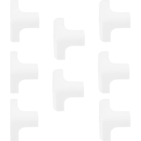 8 protège-coins de sécurité - blanc - silicone - adhésif (1/5)