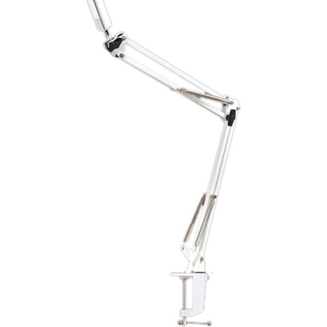 LED-Leseleuchte mit langem, faltbarem Arm, Augenschutz, USB-Anschluss, inklusive Klemme, 12 W, Weiß (1/4)