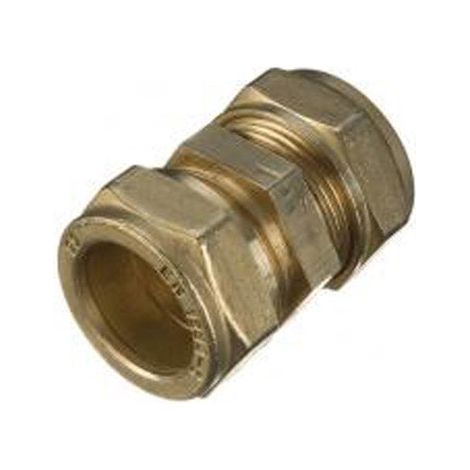 PrimaPlus 54mm Brass Compression Coupling Fitting - WRAS Approved (1/2)