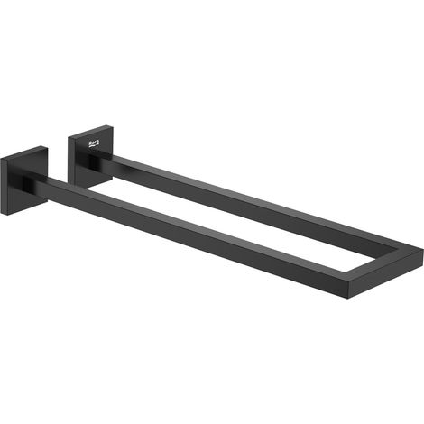 Toallero doble de 400 mm SQUARE HOTELS - ROCA Color: Negro mate (1/2)