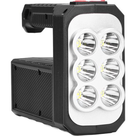 Lampe torche multifonctionnelle à 6 LED, rechargeable par USB, 4 modes d'éclairage, étanche, idéale pour le camping et les activités de plein air. (1/5)