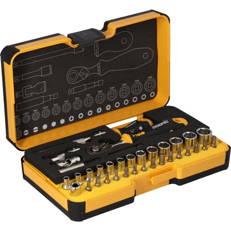 R-Go XL 36-teiliger Steckschlüsselsatz. SL/PH/PZ/TORX®/HEX/BH/SW/MS Felo 05783616 (1/4)