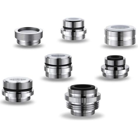 7-Piece Universal Tap Adapter Set for Hot and Cold Water Connections – Compatible with All Types of Taps (1/5)