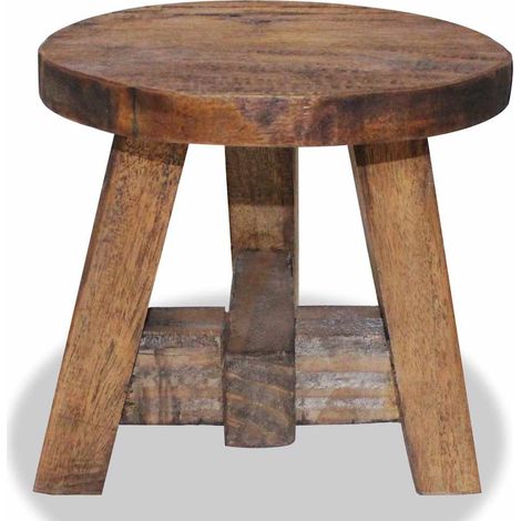 vidaXL Taburete de madera maciza de caoba (1/2)