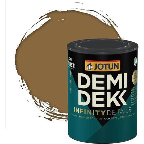 Peinture Bois - DEMIDEKK INFINITY DETAILS - Lasure Opaque Satinée - RAL 8000 - 0,75L (1/2)
