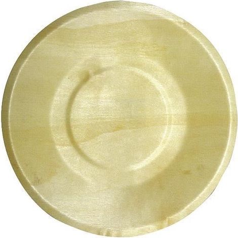 100 assiettes en bois, diamètre 215 mm, écologiques et réutilisables, pour événements festifs et restauration légère