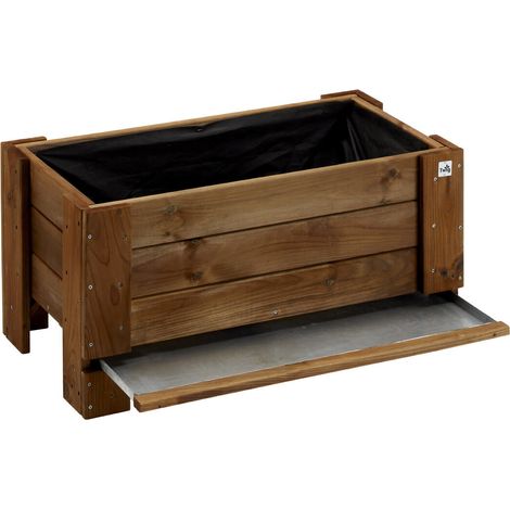 Giardiniera per Fiori e Piante a Terra 81x36xh40 cm in Legno FSC Castagno