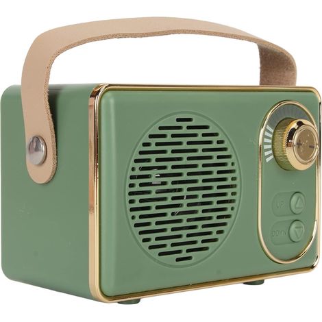 Retro-Bluetooth-Lautsprecher im niedlichen Vintage-Design, Bluetooth 5.0, Speicherkartensteckplatz, AUX-Eingang, kompatibel mit USB-Treibern, ideal für Zuhause, Outdoor-Aktivitäten, Reisen, Partys und (1/4)