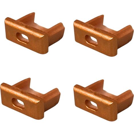 Kit Evotrade 4 Embouts Pour Goulotte LED Mini – Finition Soignée, Compatible Mini, Idéal Cuisines Et Séjours – Bronze Doré