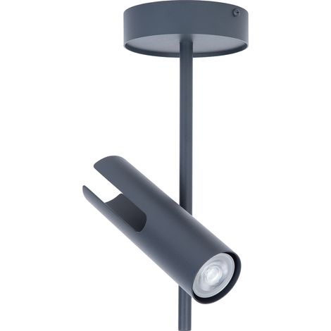 Plafonnier LEDA graphite rond spot pivotant 1x GU10 (1/5)