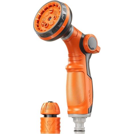 Tête d'arrosage multifonction 8 modes, pour arrosage jardin et lavage voiture, avec raccordement à l'eau fourni (1/5)