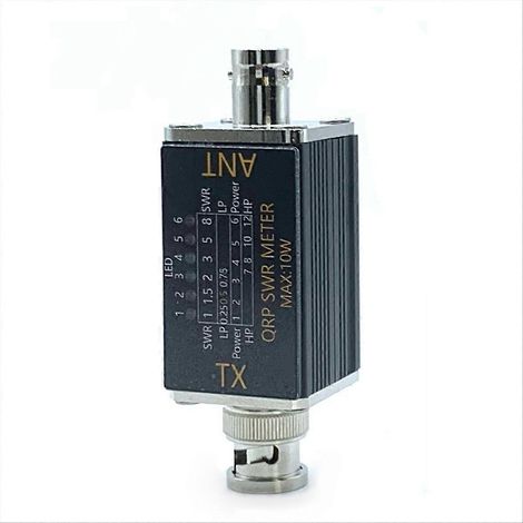 Tragbares SWR-Meter 1-30 MHz, 10 W, 6 LED-Anzeigen, BNC-Netzstecker (1/5)