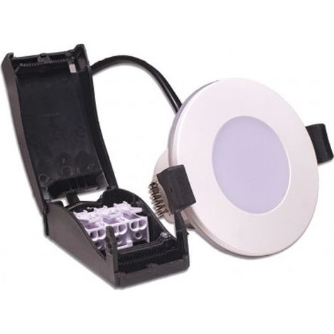 Spot encastrable fixe LED 6W 3000K – Blanc chaud – Ø68mm – IP44 – Driver intégré – Économie d'énergie A+ – Woltz (1/2)