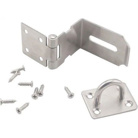 1 Verrou de porte 90 degrés, Acier Inoxydable, Cadenas lourd, Avec vis, Pour salle de bain jardin chambre (1/4)