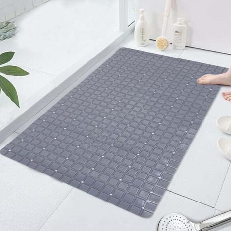 Non-Slip Shower Mat for Indoor, Soft Rubber Bath Mat, Mildew Resistant, Bathroom Mat, Shower Mat, Bath Mat, 42 x 81 cm (1/4)