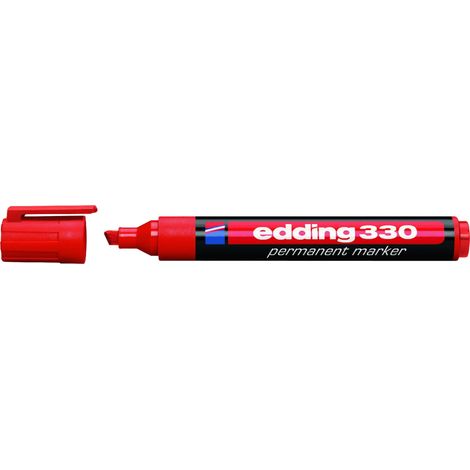 Pennarello Permanente Edding 330 Ścięty Czerwony 1-5mm 330/002/CZ