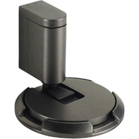 Butée de porte automatique sans perçage, butée de porte au sol, butée de porte coupe-vent en métal gris, pour meubles (1/5)
