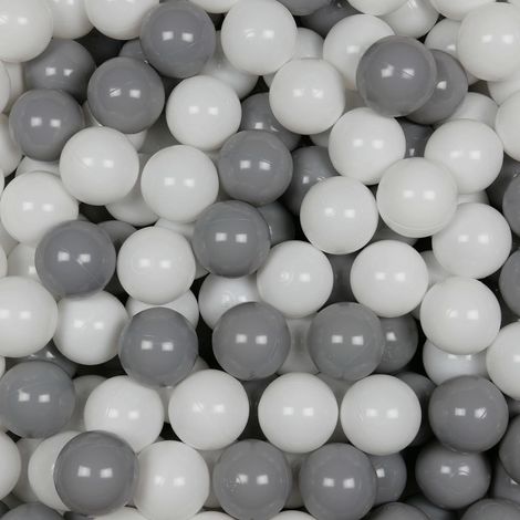 Palline giocattolo ø7cm 50pz bianche, grigie (1/3)