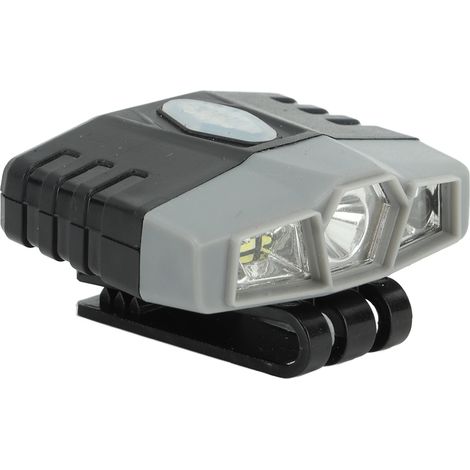 Lampe frontale LED COB haute luminosité, double mode, étanche et rechargeable avec détecteur de mouvement, pour une utilisation en extérieur (gris) (1/5)