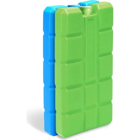 Lot de deux pains de glace réutilisables et ultra-fins de 200 ml pour glacières — idéal pour les activités de plein air et pour garder les aliments au frais.