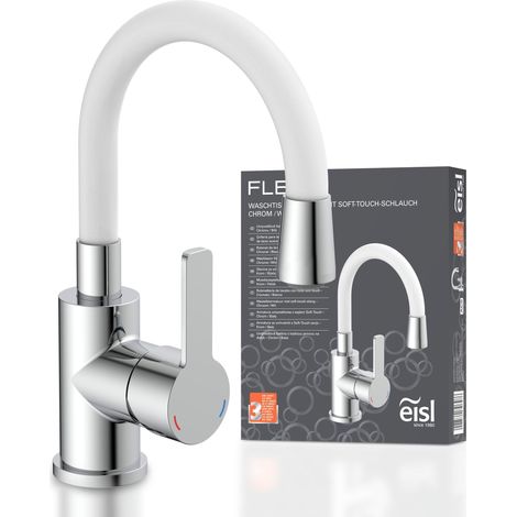 EISL Wasserhahn Bad Einhebelmischer Badezimmer Badarmatur Waschtischarmatur Waschbecken Waschtischbatterie Flexibel NI075FLCRW (1/5)