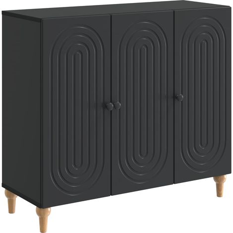 Aparador Negro 89 x 34,5 x 80 cm Madera de Ingeniería vidaXL