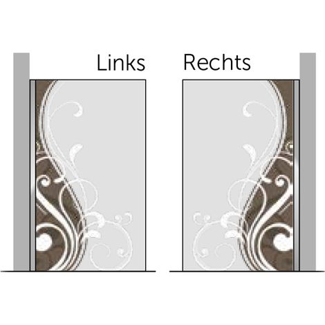 Kuadra H panneau latéral 97-100x200 droit IN ART T0271 argent