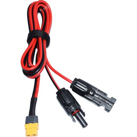Câble de charge solaire avec prise solaire vers adaptateur XT60, compatible avec le câble XT60-F, 12AWG, 1 pièce