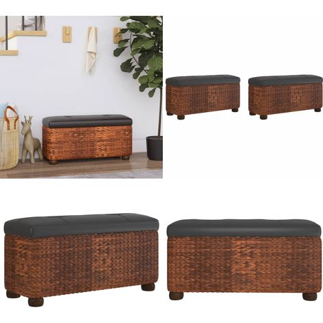 Panche Portaoggetti 2 pz con Cuscino Marrone 69 cm Tifa - Panca portaoggetti - Tifa