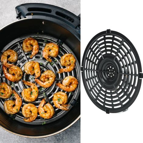 Accessoires pour friteuse à air chaud, plaque de cuisson/plaque vapeur, 21,6 cm, avec manchon en caoutchouc, accessoires universels pour friteuse à air chaud. (1/5)