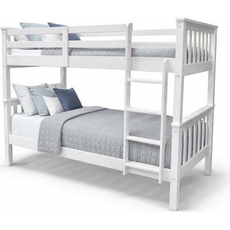 Lit Superposé en Bois Minerva Vicawu - Blanc - 90 x 190 (1/5)