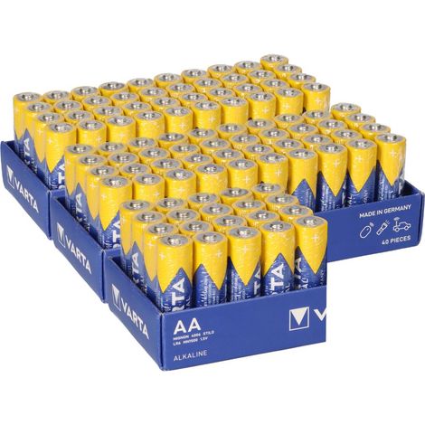 VARTA Industrial 4006 – 100x AA/Mignon (LR6) Alkaline 1,5 V – 2950 mAh (1/5)